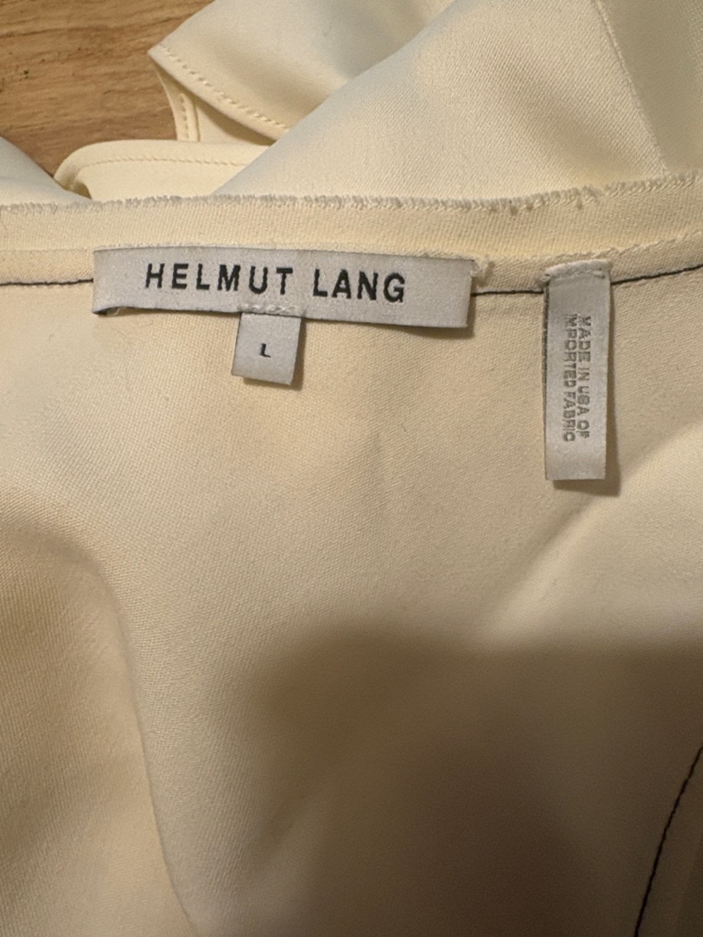 Helmet Lang Cream Sleeveless Top